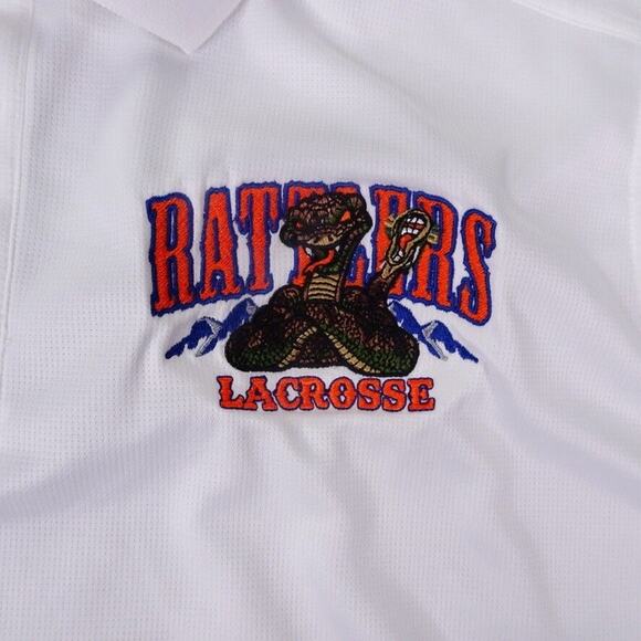 Ratters Lacrosse Shirt Mens XL White Polo New Balance Short Sleeve - Picture 8 of 11
